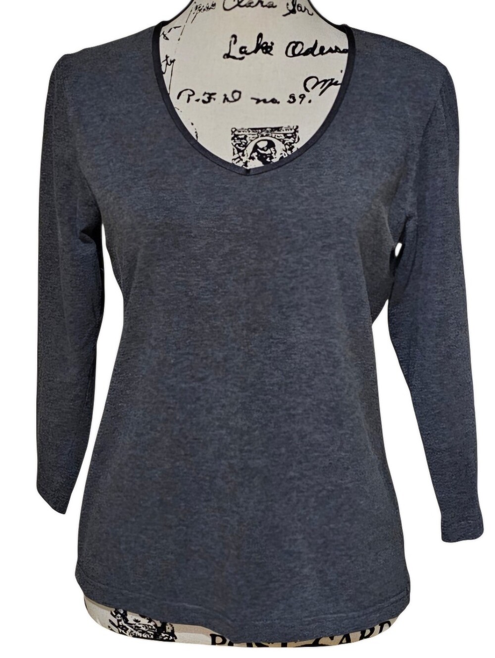GAP Charcoal Scoop Neck Long Sleeve Tee